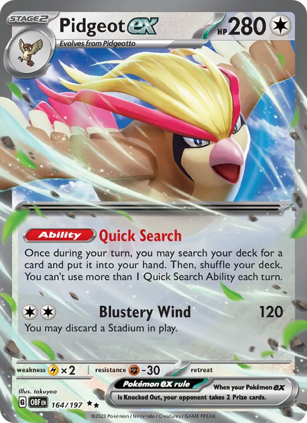 Pidgeot ex #164/197