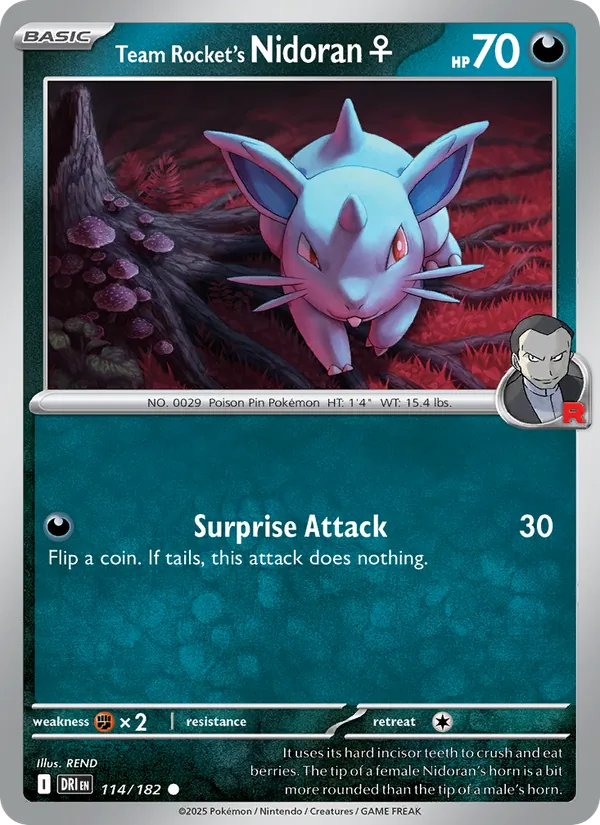 Team Rocket's Nidoran♀ #114/182